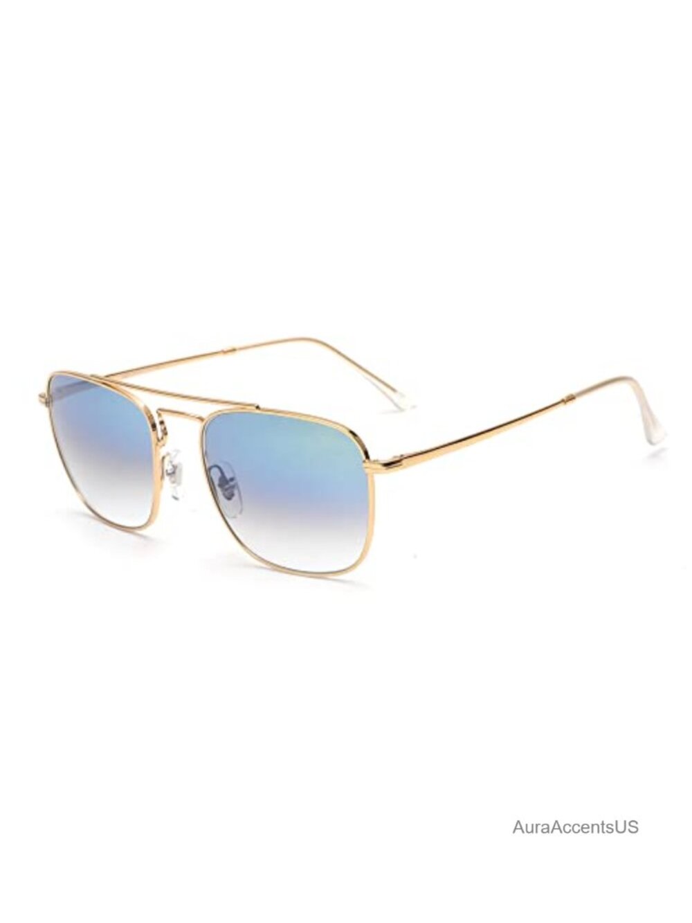 Retro Square Aviator Sunglasses Premium Glass Lens Men Women